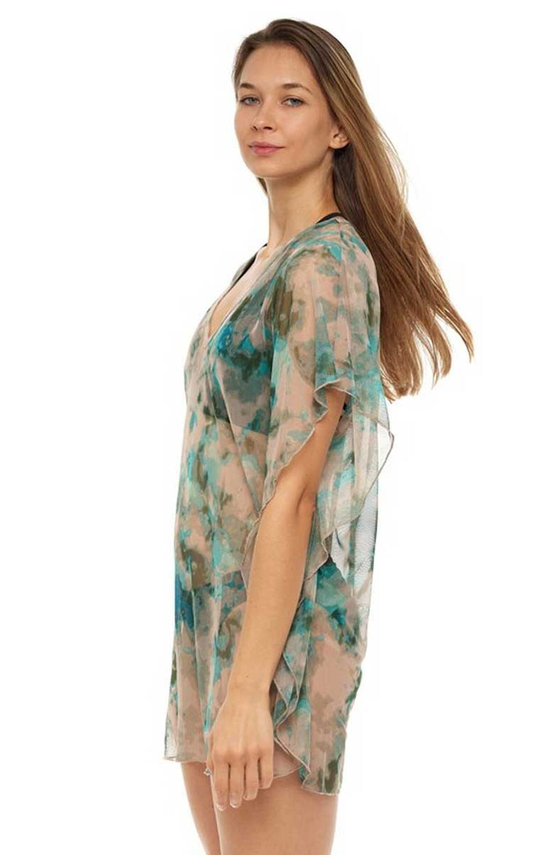 Jordan Taylor: Mesh Abstract Kaftan - SAGE
