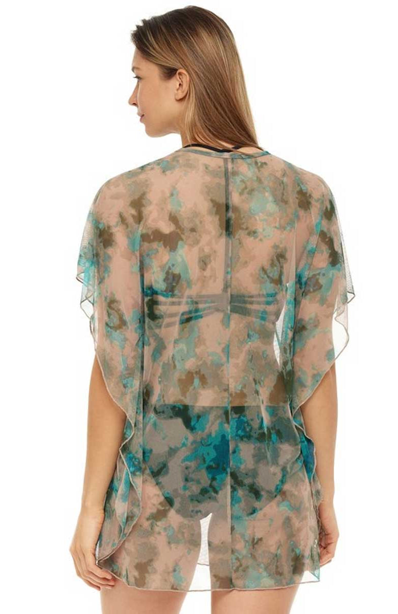 Jordan Taylor: Mesh Abstract Kaftan - SAGE