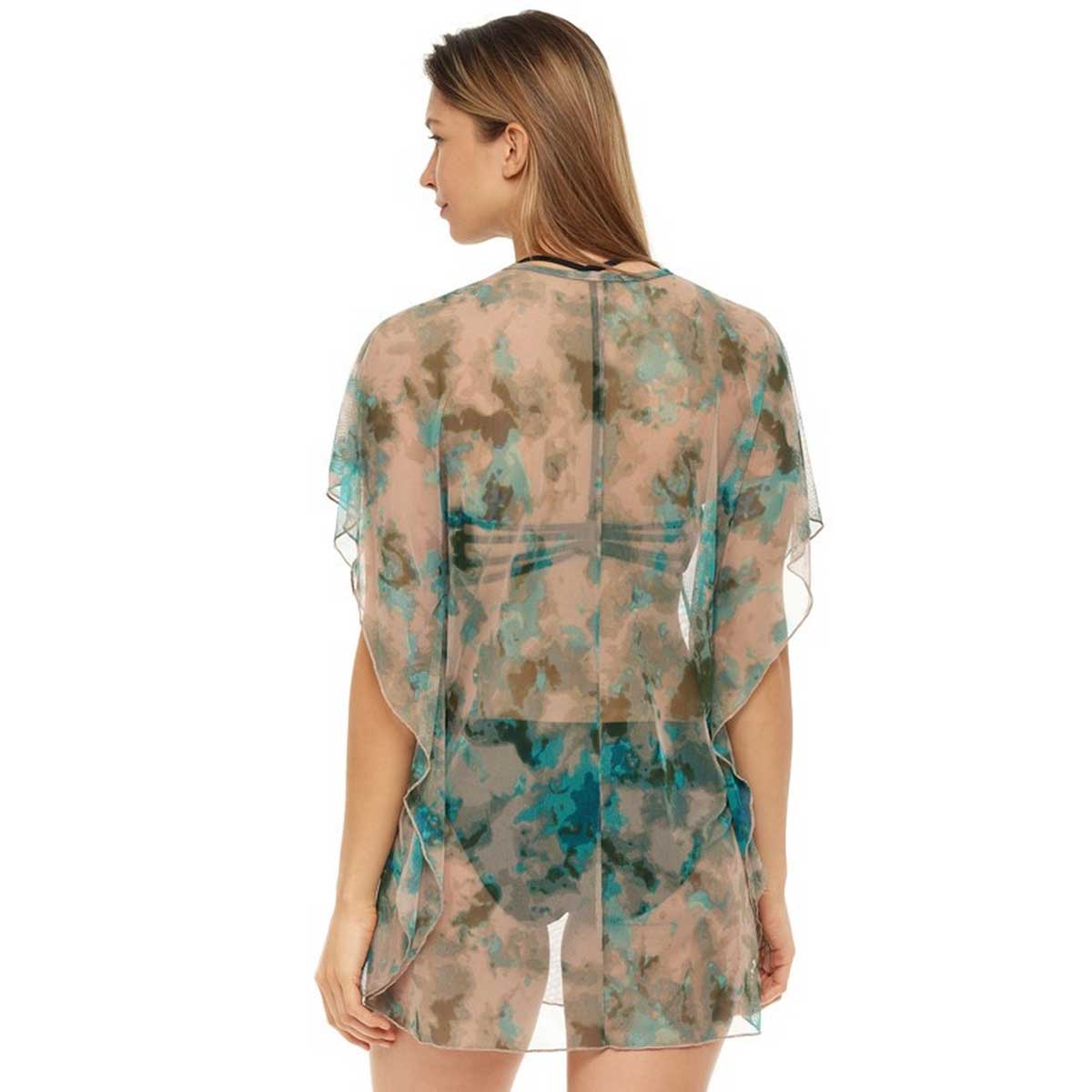 Jordan Taylor: Mesh Abstract Kaftan - SAGE