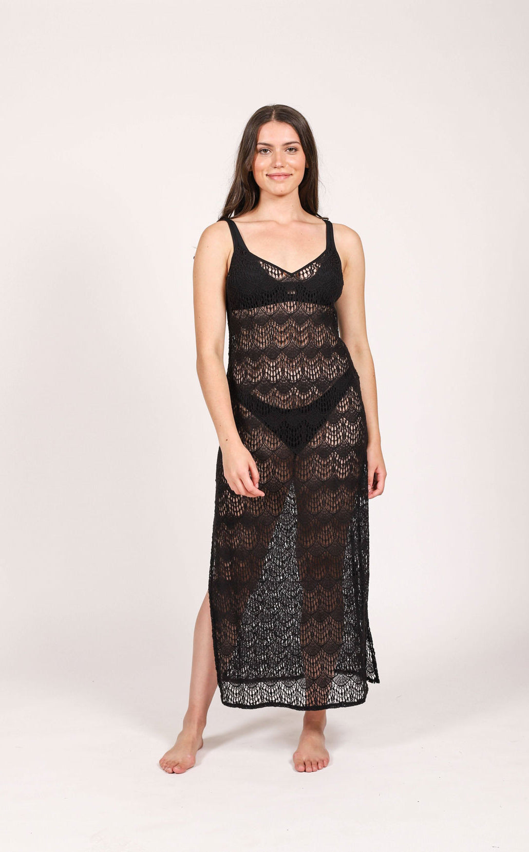 Koy Resort: Flamenco Maxi Dress - BLACK