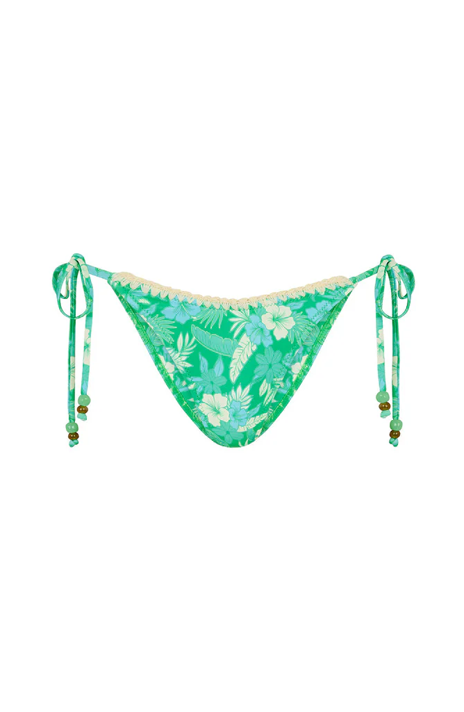 Kulani Kinis: Barefoot Breeze Crochet Dipped Cheeky Tie Bikini Bottom