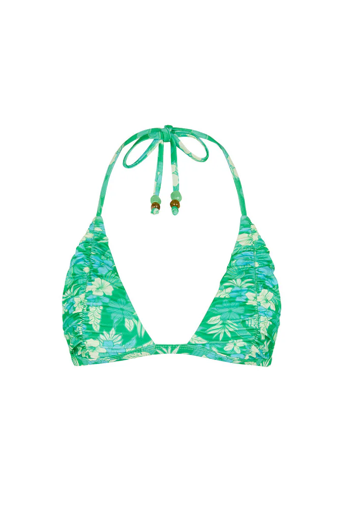 Kulani Kinis: Barefoot Breeze Gathered Stitch Bralette Bikini Top