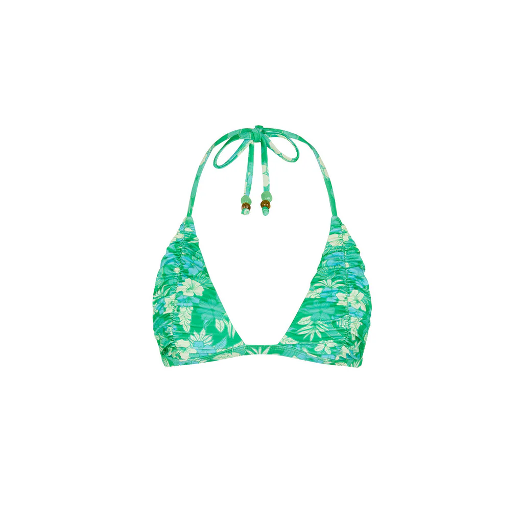 Kulani Kinis: Barefoot Breeze Gathered Stitch Bralette Bikini Top