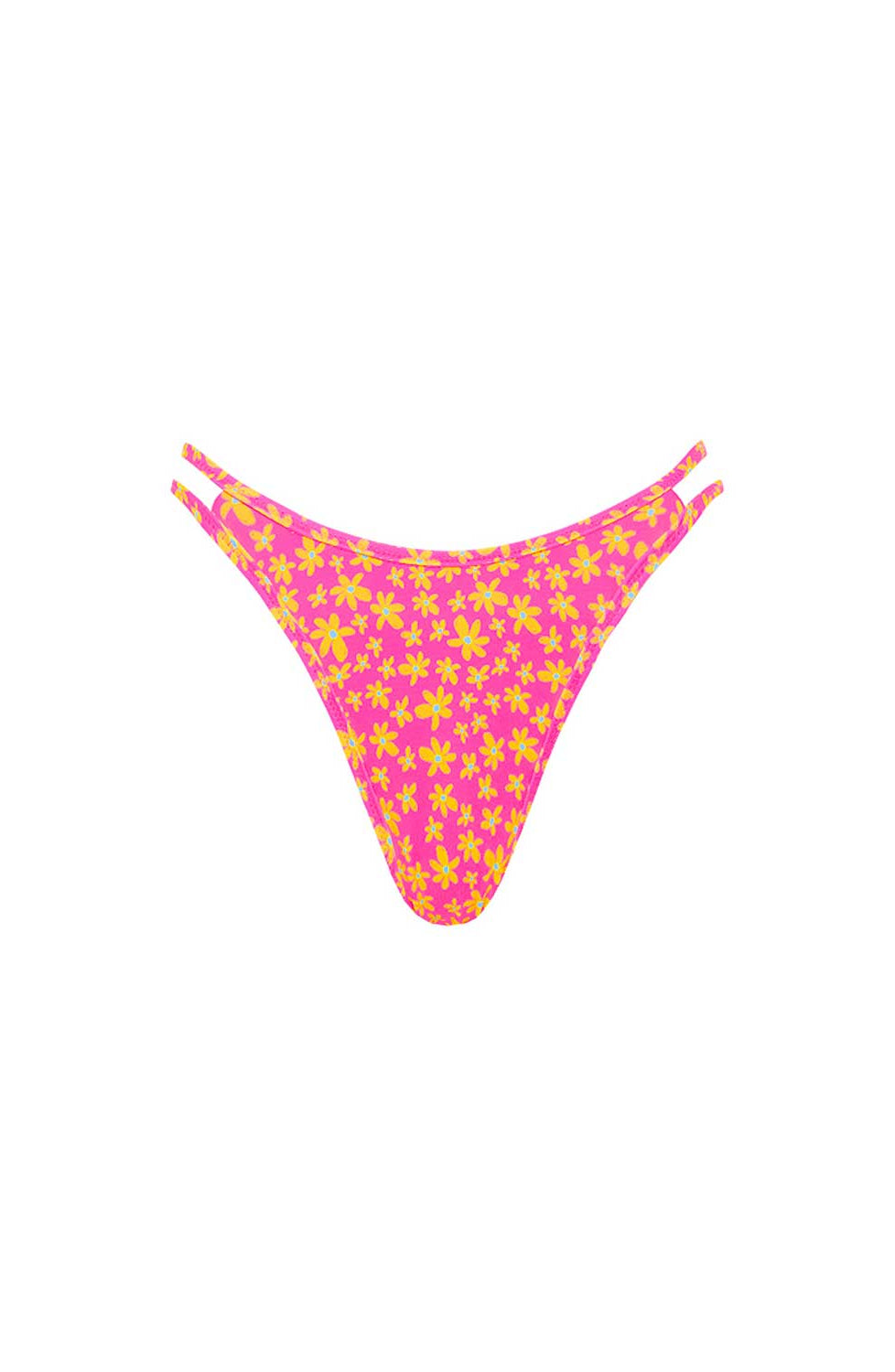 Kulani Kinis: Berry Blush Twin Strap Cheeky Bikini Bottom