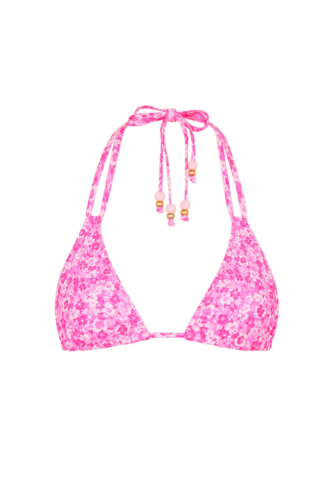 Kulani Kinis: Berry Burst Halter Bralette Bikini Top