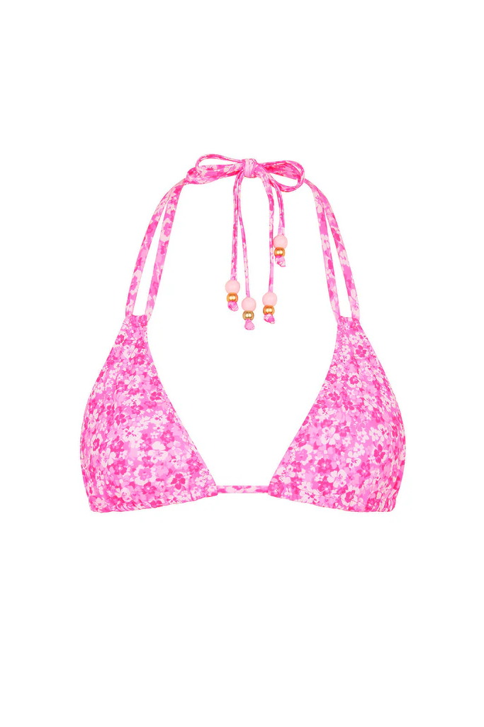 Kulani Kinis: Berry Burst Halter Bralette Bikini Top