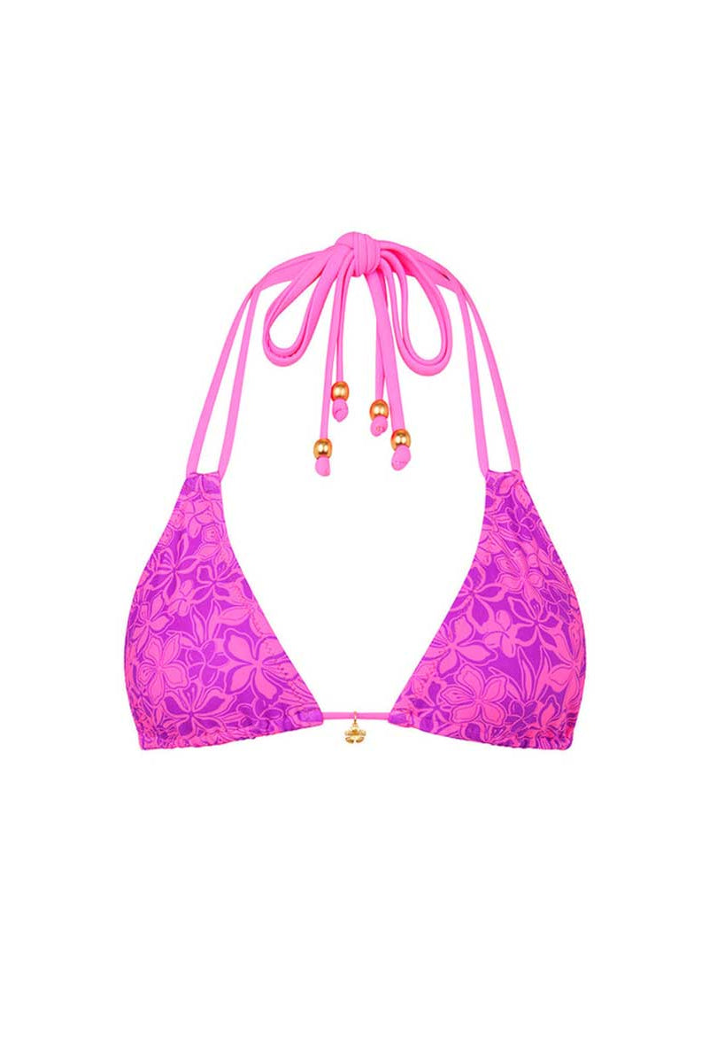 Kulani Kinis: Bubble Berry Halter Triangle Bikini Top