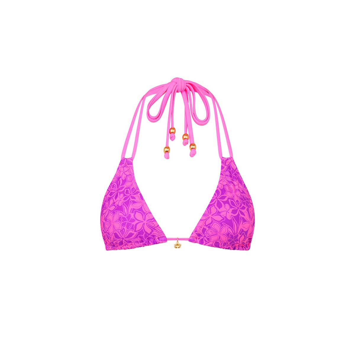 Kulani Kinis: Bubble Berry Halter Triangle Bikini Top