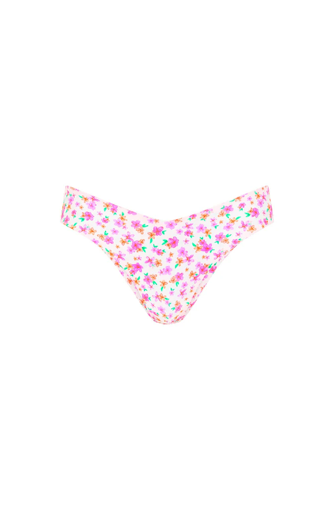 Kulani Kinis: Flamingo Flora Cheeky V Bikini Bottom