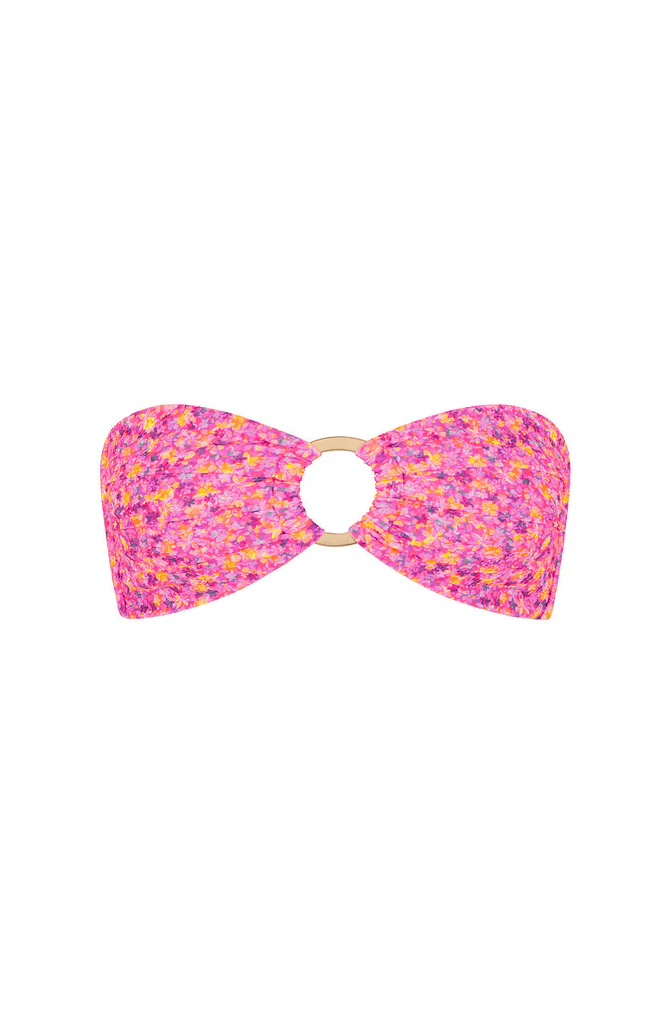 Kulani Kinis: Gelato Bloom Strapless Bandeau Bikini Top