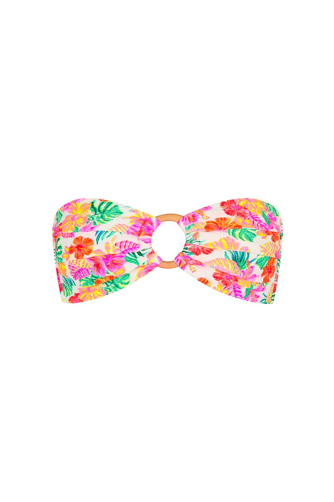 Kulani Kinis: Island Escape Decorative Strapless Bandeau Bikini Top