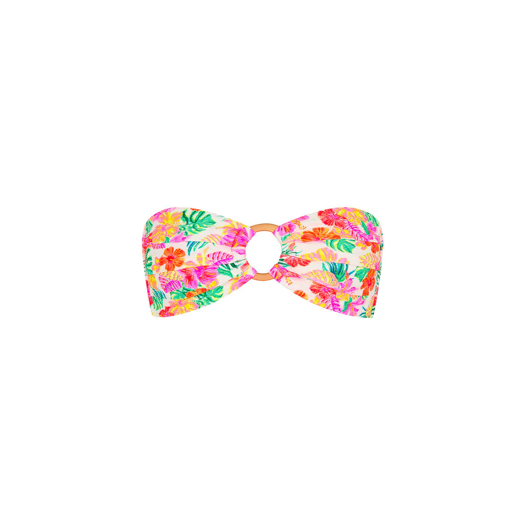 Kulani Kinis: Island Escape Decorative Strapless Bandeau Bikini Top