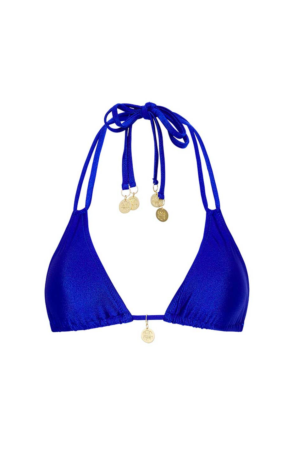 Kulani Kinis: Malibu Blue Shimmer Halter Bralette Bikini Top