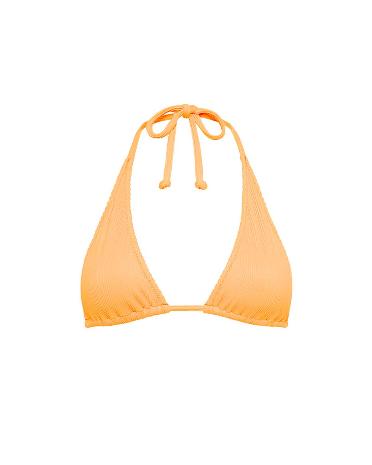 Kulani Kinis: Mango Ribbed Classic Tie Halter Bikini Top