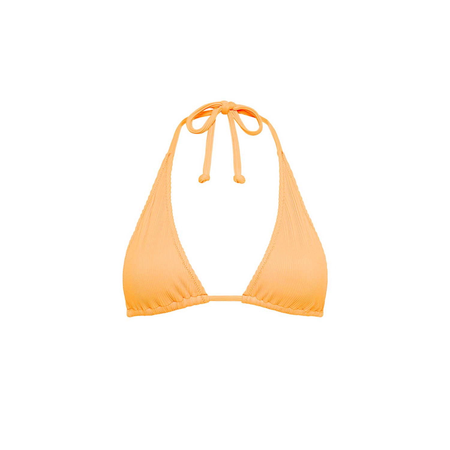 Kulani Kinis: Mango Ribbed Classic Tie Halter Bikini Top