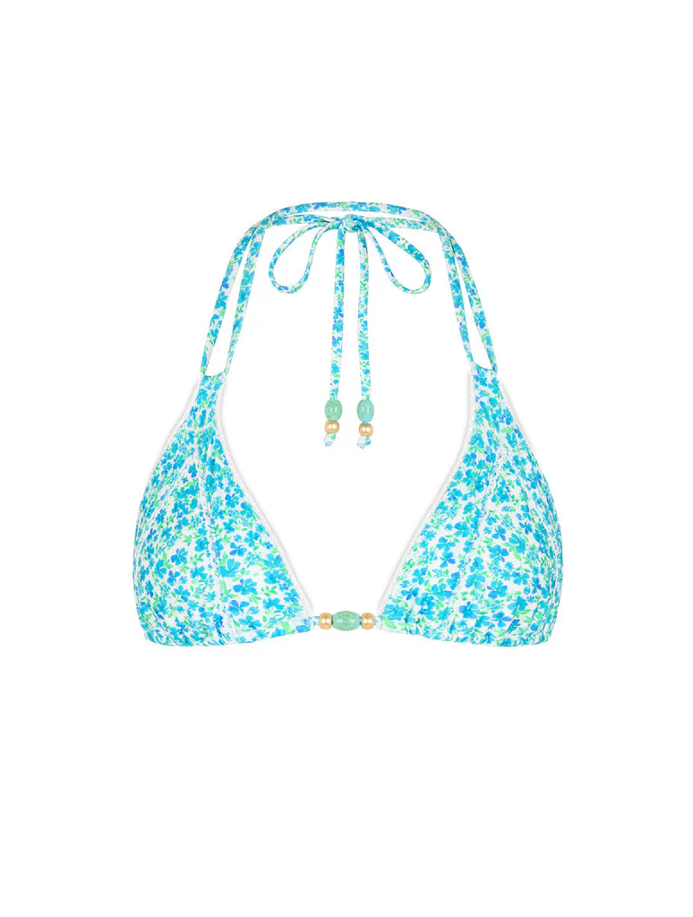 Kulani Kinis: Ocean Aura Decorative Panel Halter Bikini Top