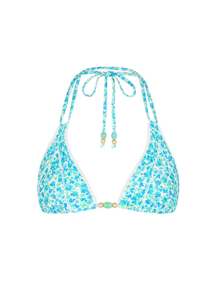 Kulani Kinis: Ocean Aura Decorative Panel Halter Bikini Top