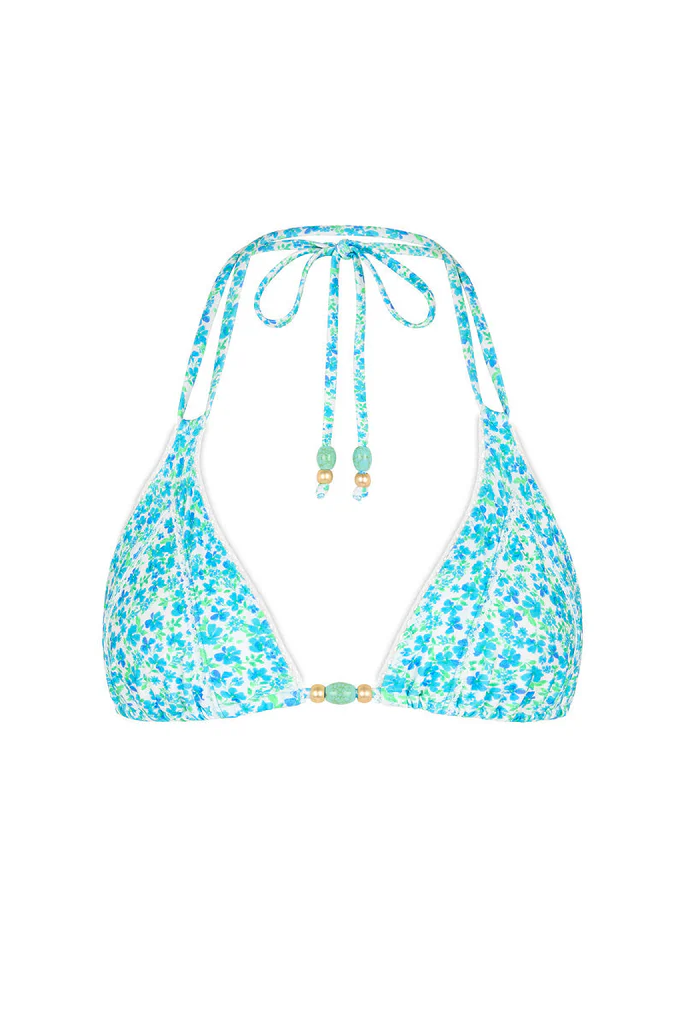 Kulani Kinis: Ocean Aura Decorative Panel Halter Bikini Top