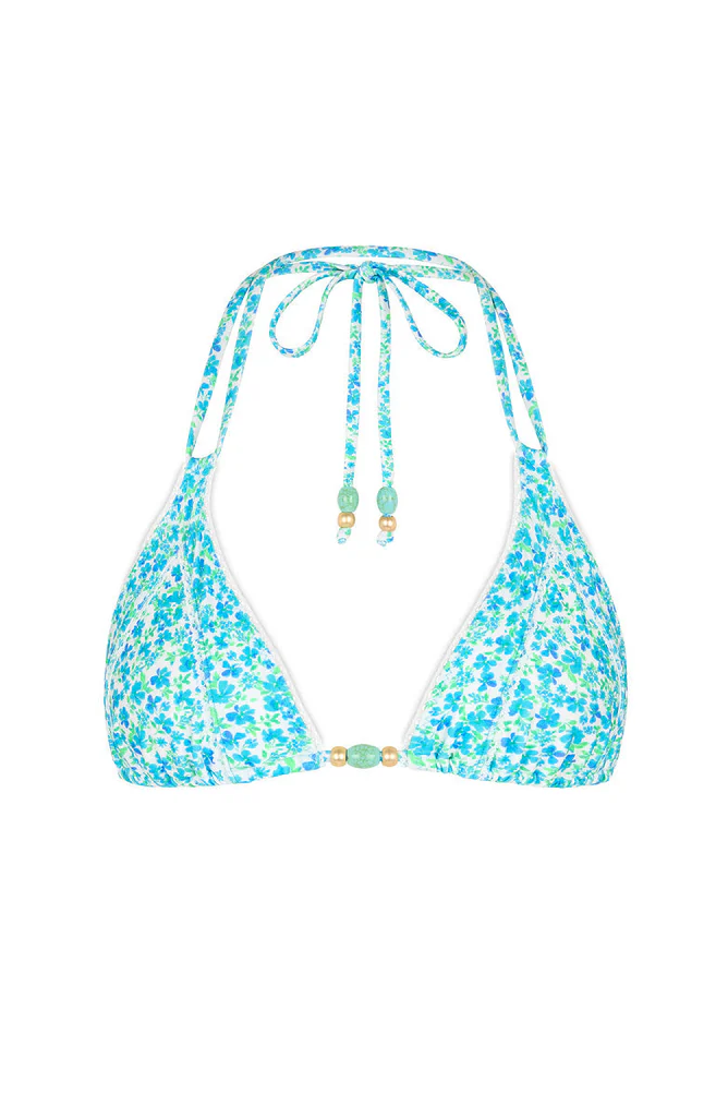 Kulani Kinis: Ocean Aura Decorative Panel Halter Bikini Top