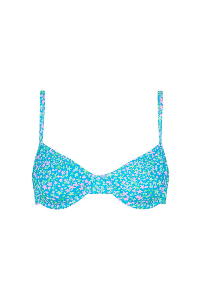 Kulani Kinis: Ocean Kisses Ditzy Underwire Bra Bikini Top