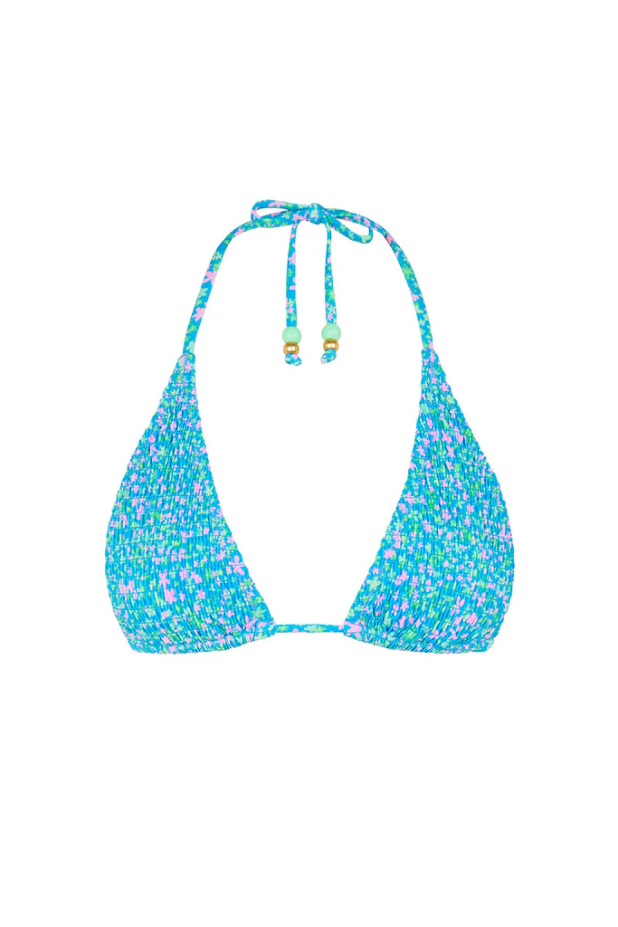 Kulani Kinis: Ocean Kisses Shirred Triangle Bikini Top
