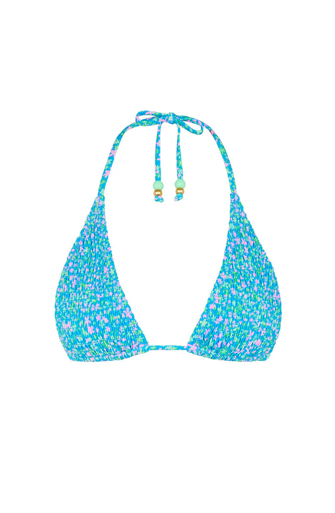 Kulani Kinis: Ocean Kisses Shirred Triangle Bikini Top