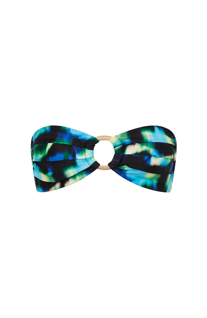 Kulani Kinis: Ocean Mischief Strepless Bandeau Bikini Top