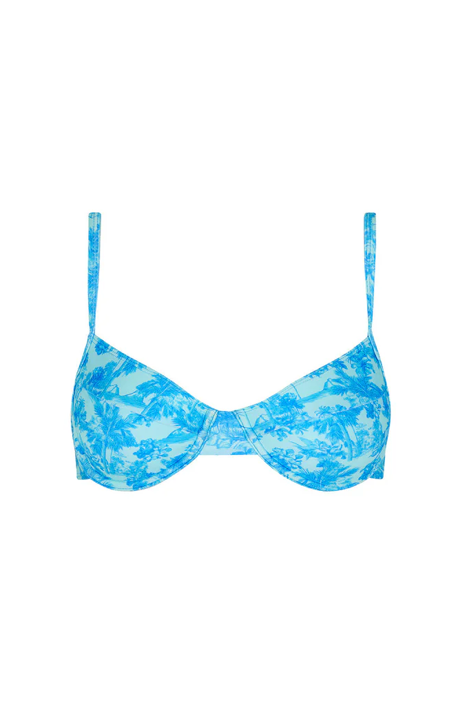Kulani Kinis: Ocean Paradise Ditzy Underwire Bra Bikini Top
