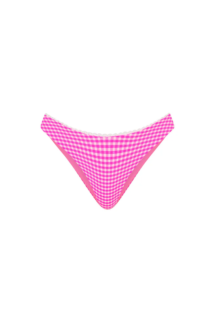 Kulani Kinis: Pink Diva Decorative Full Coverage Bikini Bottom