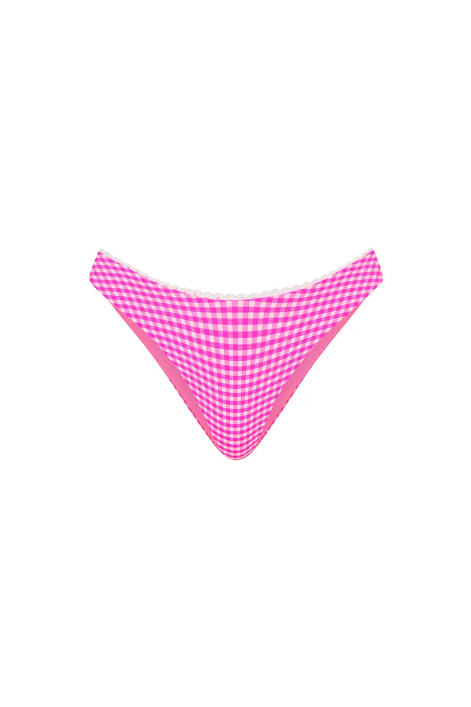 Kulani Kinis: Pink Diva Decorative Full Coverage Bikini Bottom