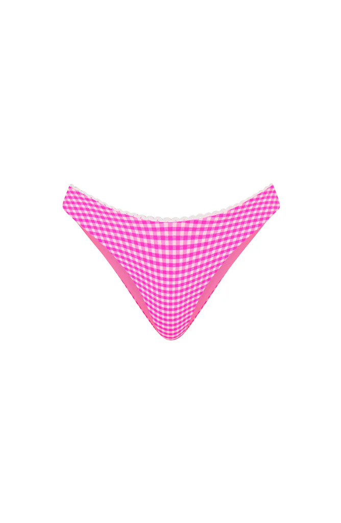Kulani Kinis: Pink Diva Decorative Full Coverage Bikini Bottom