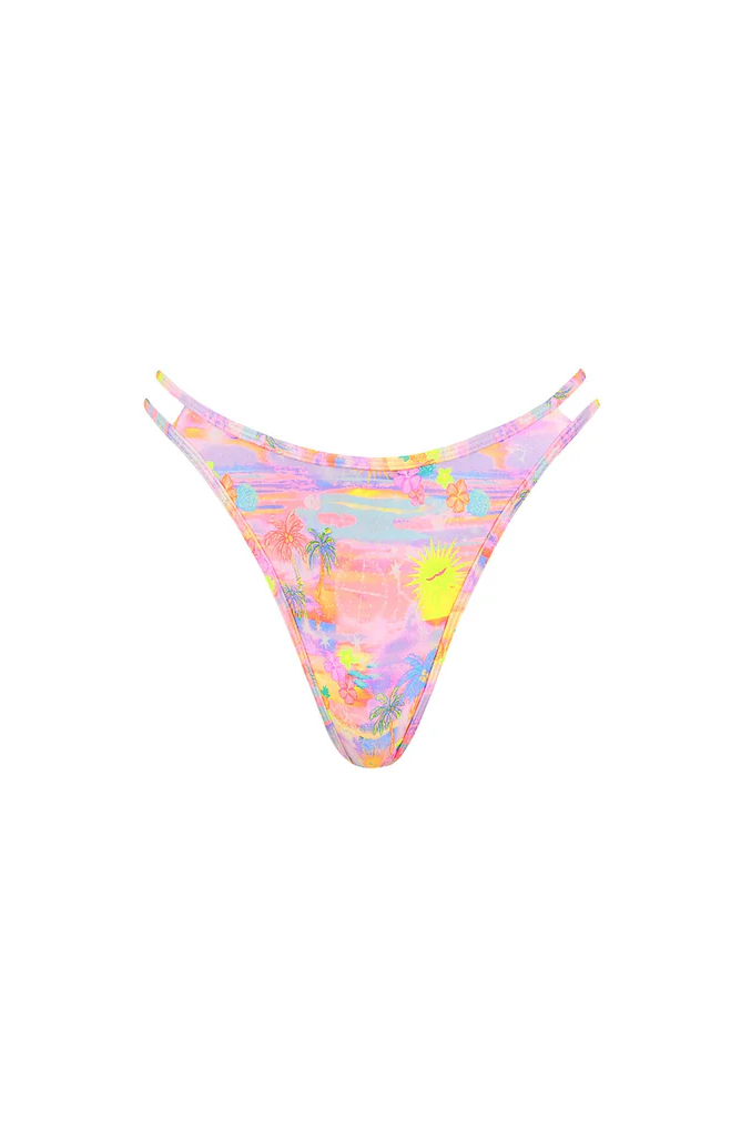 Kulani Kinis: Sunset Universe Twin Strap Cheeky Bikini Bottom