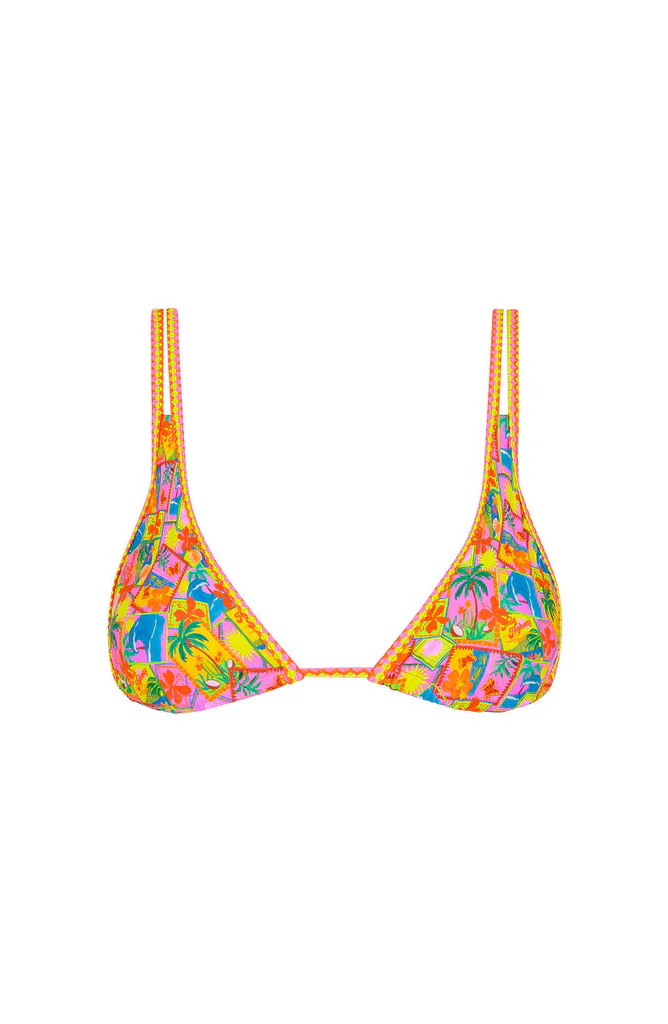 Kulani Kinis: Sunshine Snaps Twin Strap Bralette Bikini Top