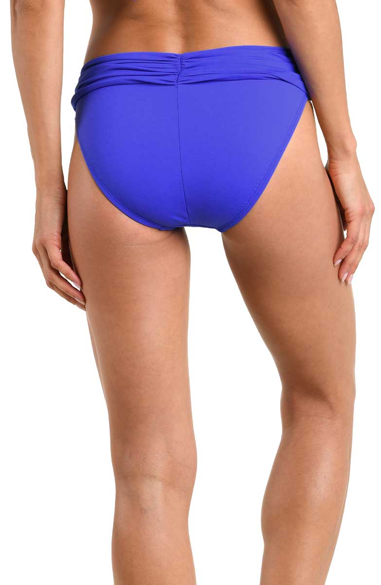 La Blanca Island Goddess Shirred Band Hipster Bottom in Cobalt, alternate view