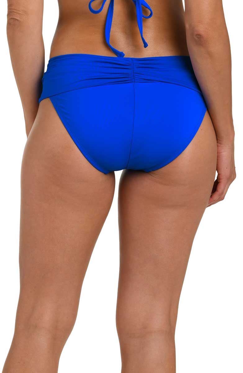 La Blanca: Island Goddess Shirred Band Hipster Bottom - LAPIS