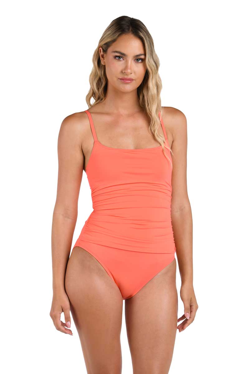 La Blanca: One Piece Island Goddess Solid Lingerie Mio - SUNSET