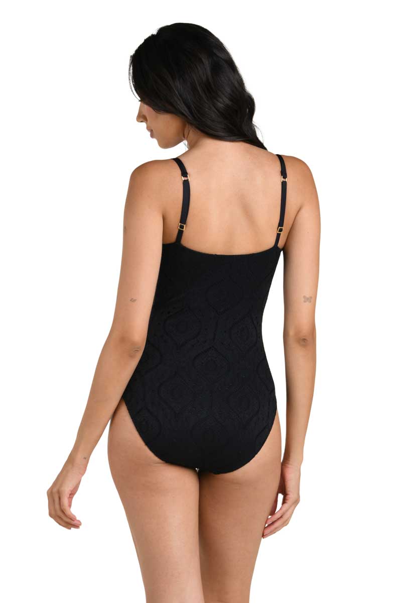 La Blanca: One Piece Mantra Medallion Lingerie Mio - BLACK