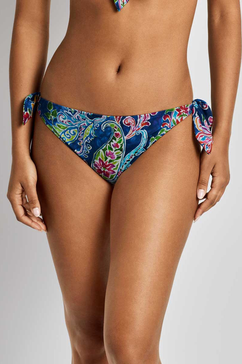 Lauren: Coastal Paisley Side Tie Scoop Hipster Bottom