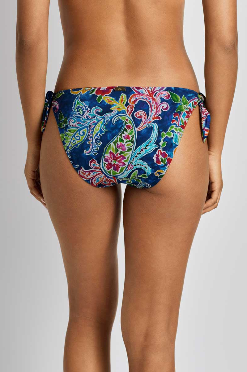 Lauren: Coastal Paisley Side Tie Scoop Hipster Bottom