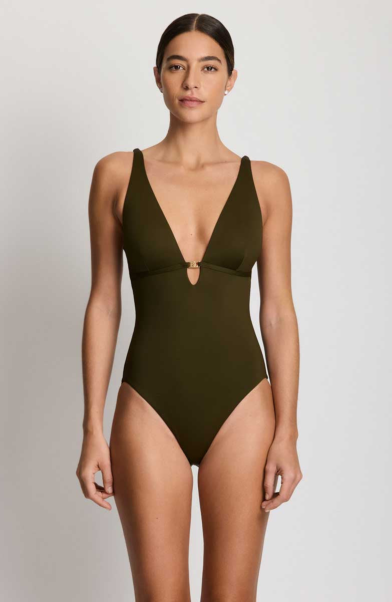 Lauren: One Piece Beach Club Solids Tall Triangle