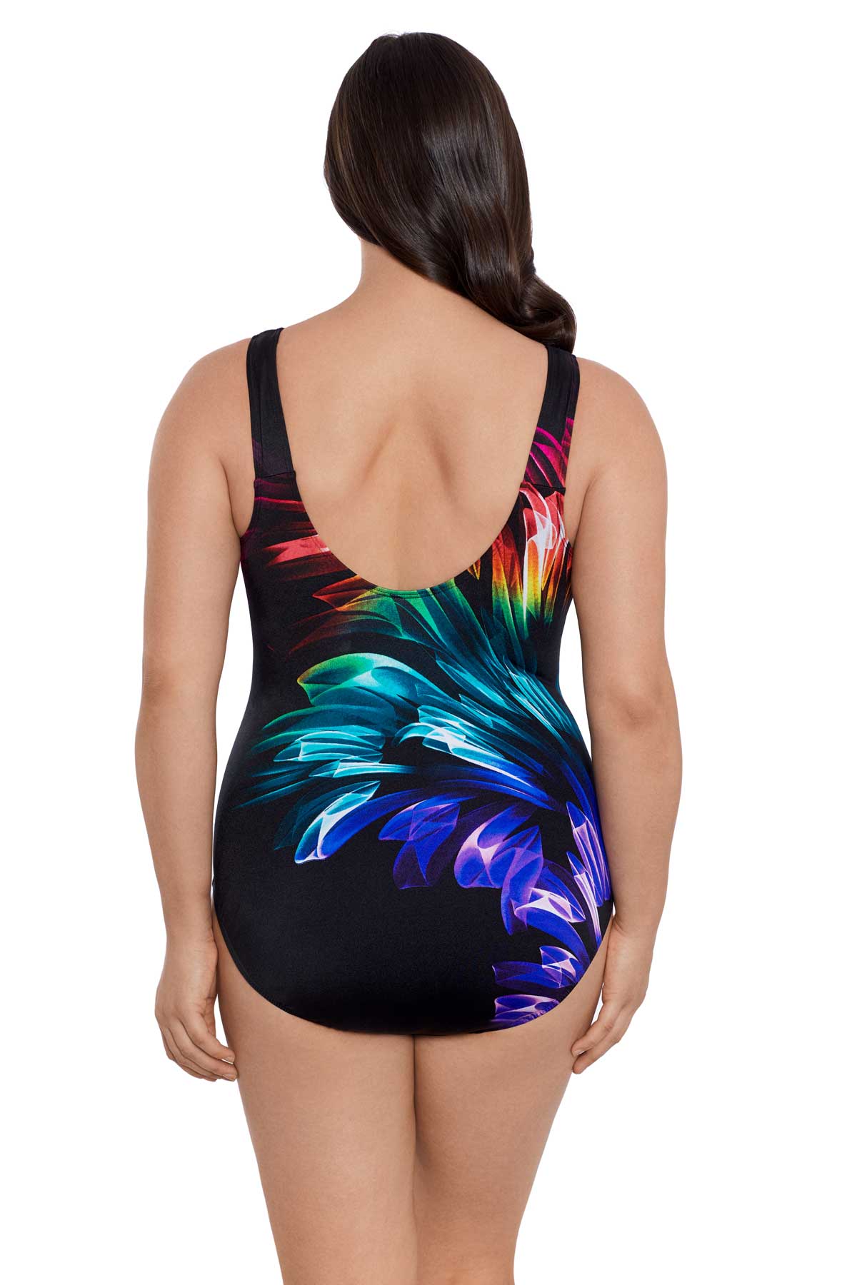 Longitude: One Piece Hard Candy Long Torso Panel High Neck Swimsuit