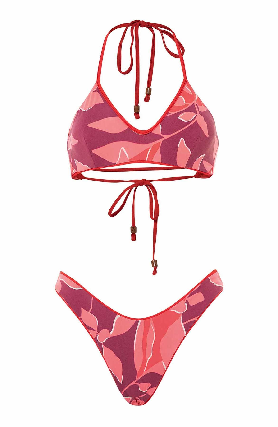 Maaji: Scarlet Red River Sporty Bralette Bikini Top