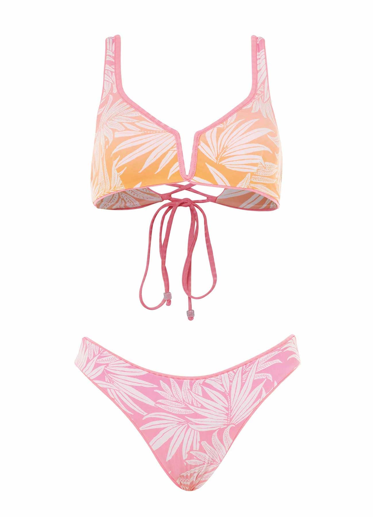 Maaji: Sea Pink Victoria V Wire Bralette Bikini Top