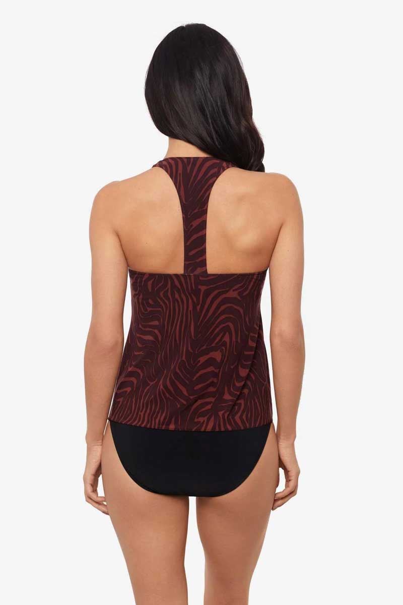 Magicsuit Zebra Taylor Racerback Tankini Top, alternate view