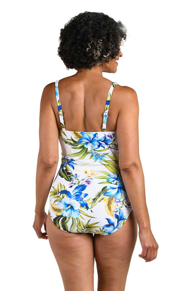 Maxine: One Piece Island Serenity Twist Front Maillot Swimsuit