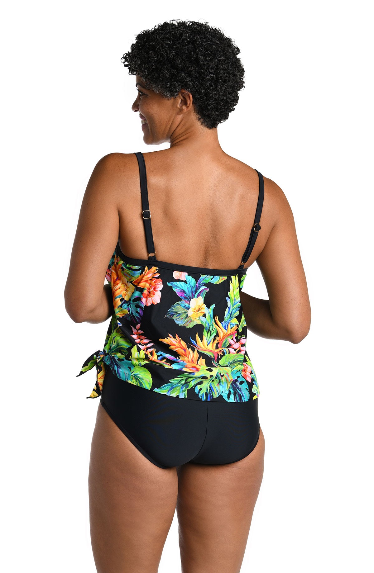 Maxine: One Piece Oahu Oasis Faux Tankini Swimsuit