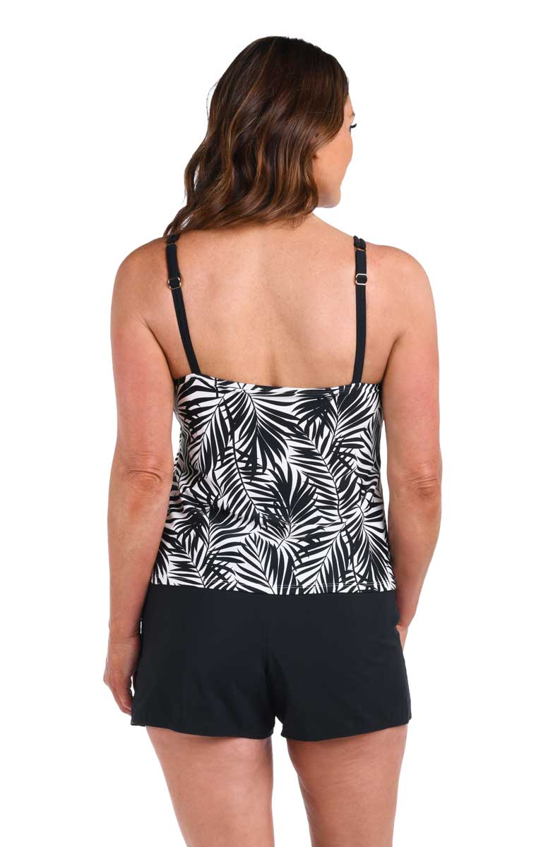 Maxine: Palm Retreat High Neck Underwire Tankini Top