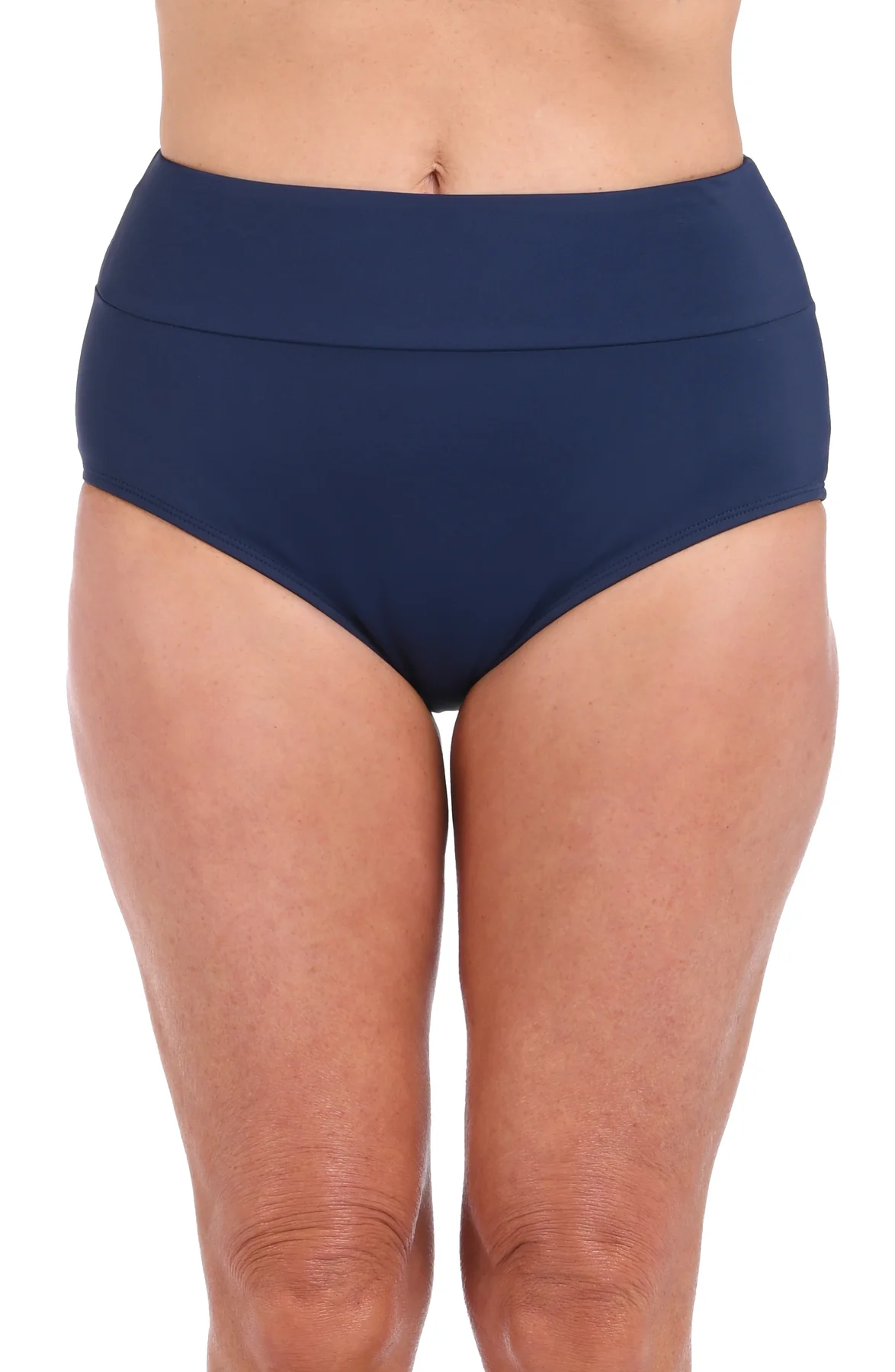 Maxine: Solid Wide Band Full Bottom - INDIGO BLUE