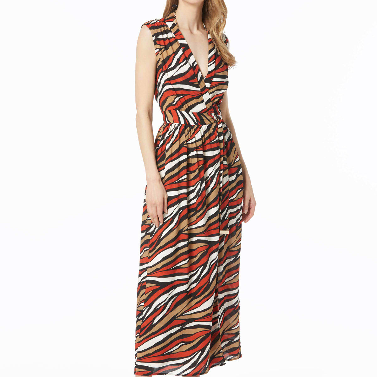 Michael Michael Kors: Tiger Wrap Cover Up Dress TERCOTTA / S