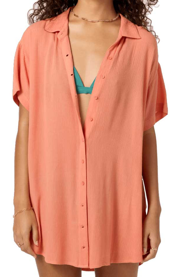 O'Neill: Saltwater Solids Carlee Cover-Up Shirt Dress